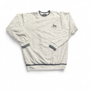Exist Men's Cream and Gray Crewneck Sweater